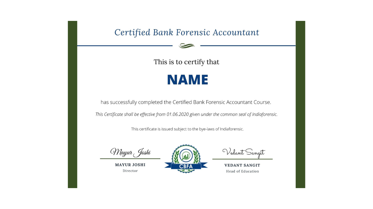 Indiaforensic center of studies certificate